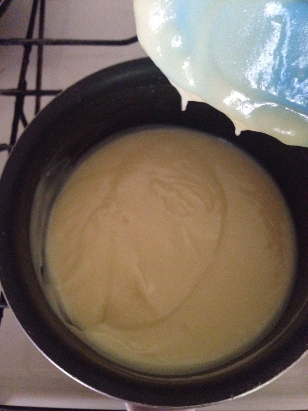 Mix until it starts to thicken