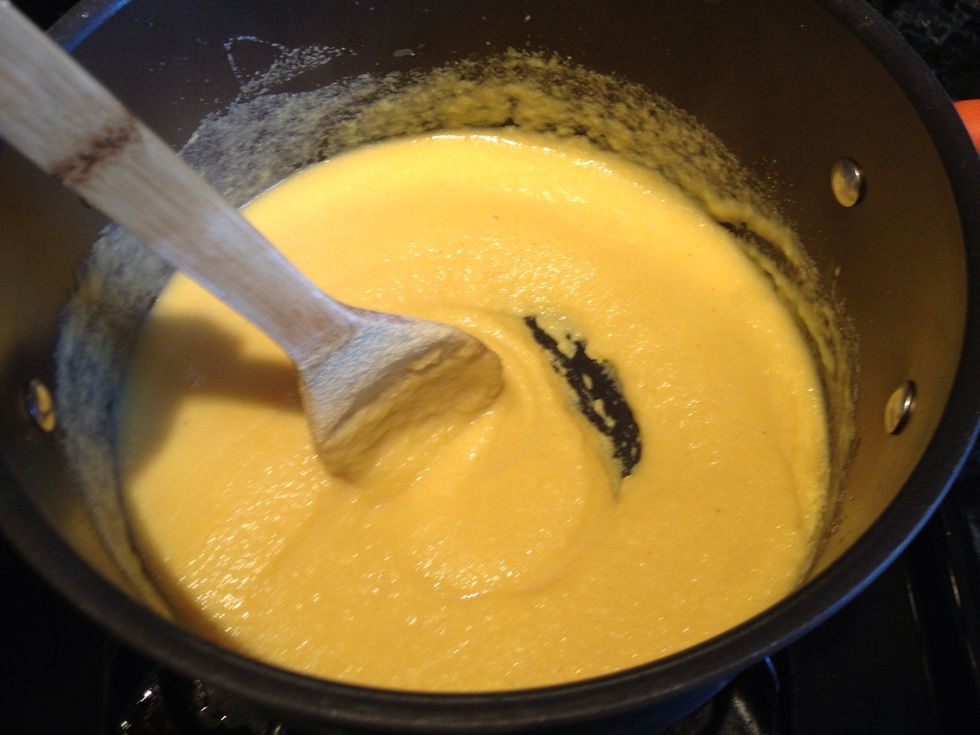 Mix until it thickens.