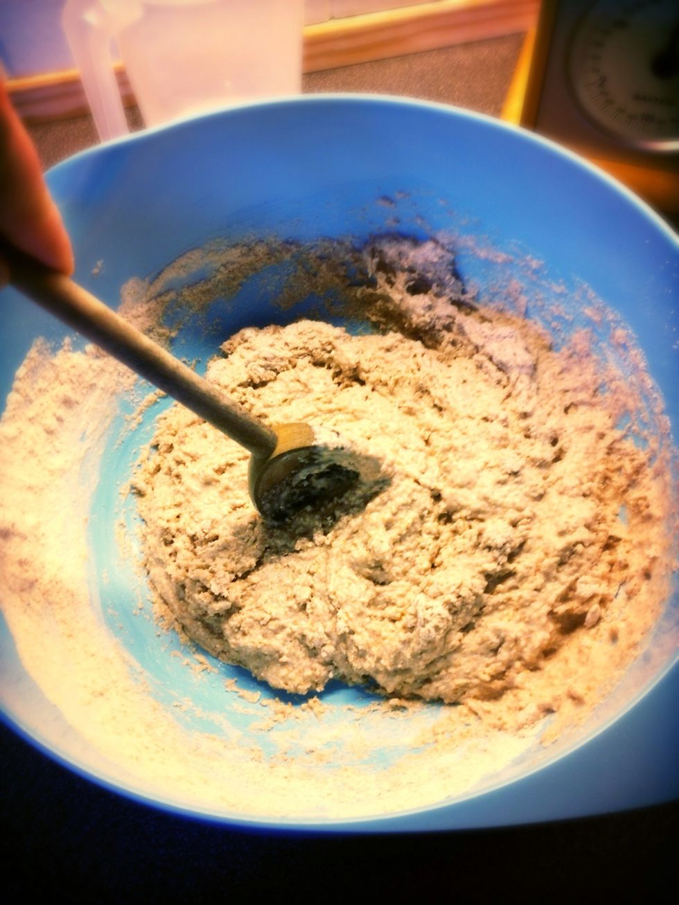 Mix until smooth, takes 30 seconds