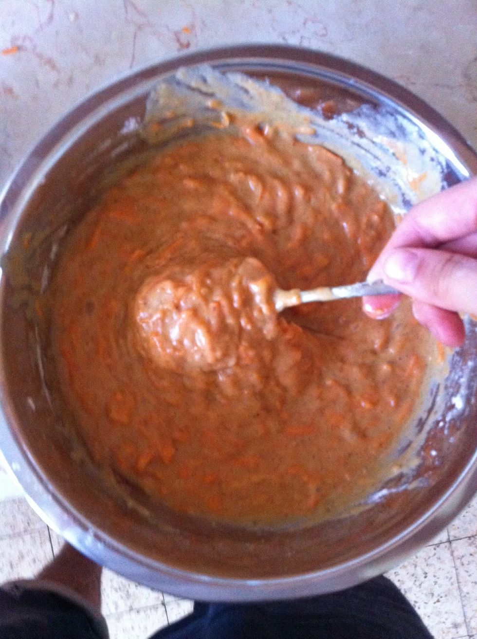 Mix until the blend is smooth.