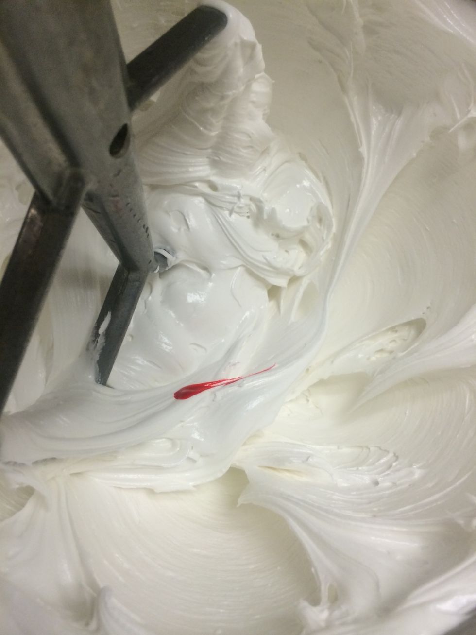 Mix until the color is fully blended.