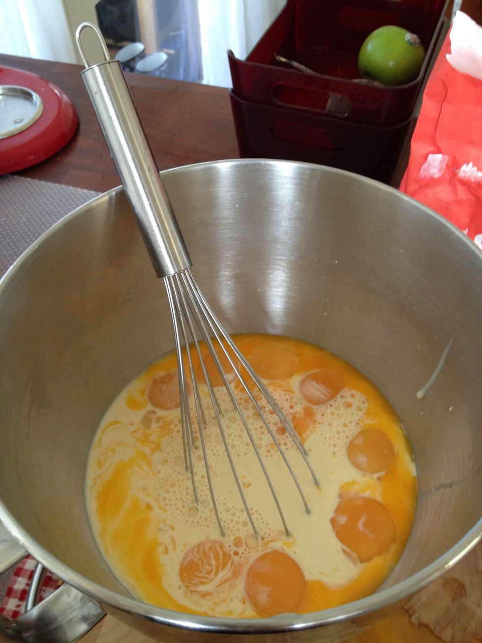 mix until well blended some like to strain the mix afterwards but I don't find I need to