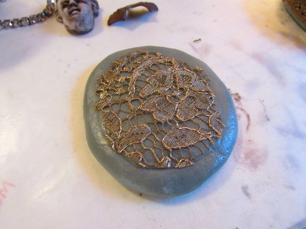 Mix up your Apoxy Sculpt . Measure lace