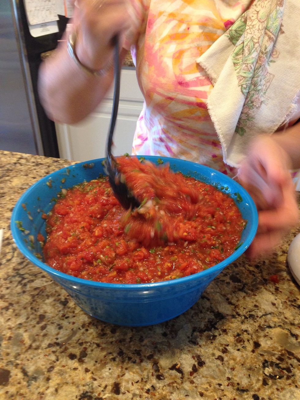 Mix well. Add more of any processor ingredients to taste.