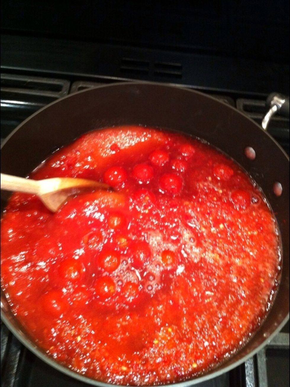 Mix well and bring to the boil