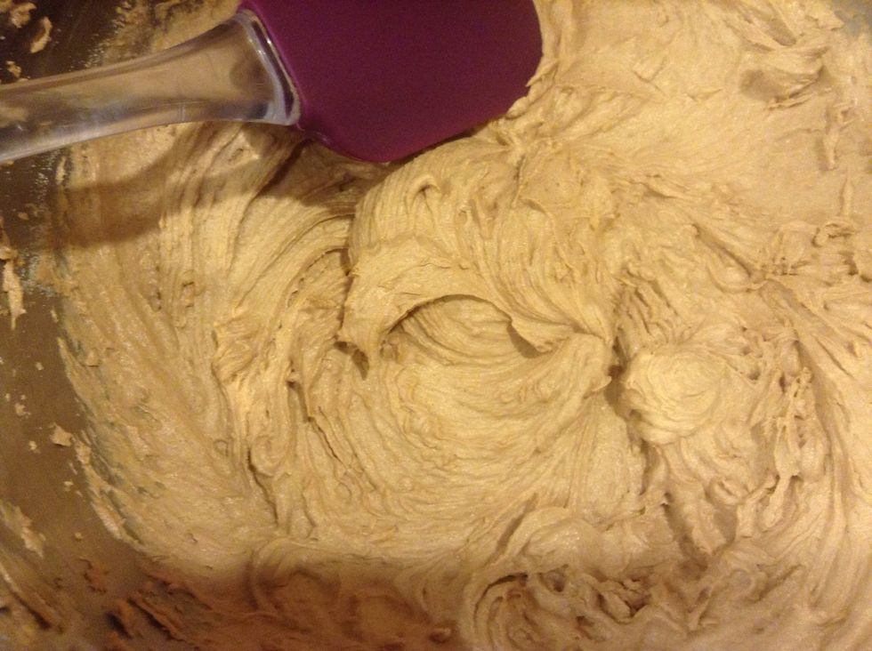 Mix well I added a little granulated sugar to the frosting to give it a crunch