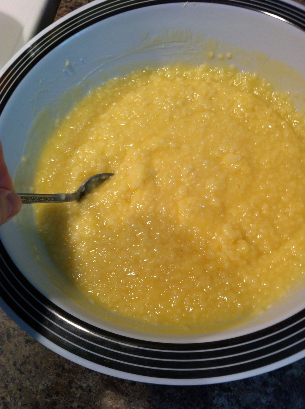 Mix well. Looks like tapioca.