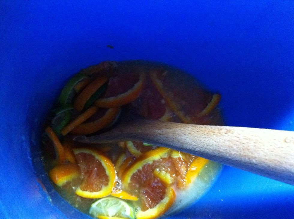 Mix well till sugar is dissolved.