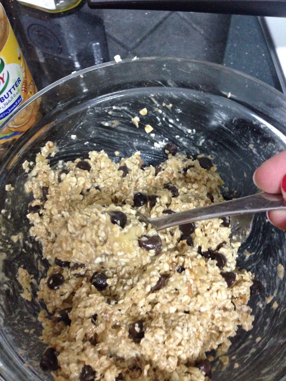 Mix well to distribute the mix-ins