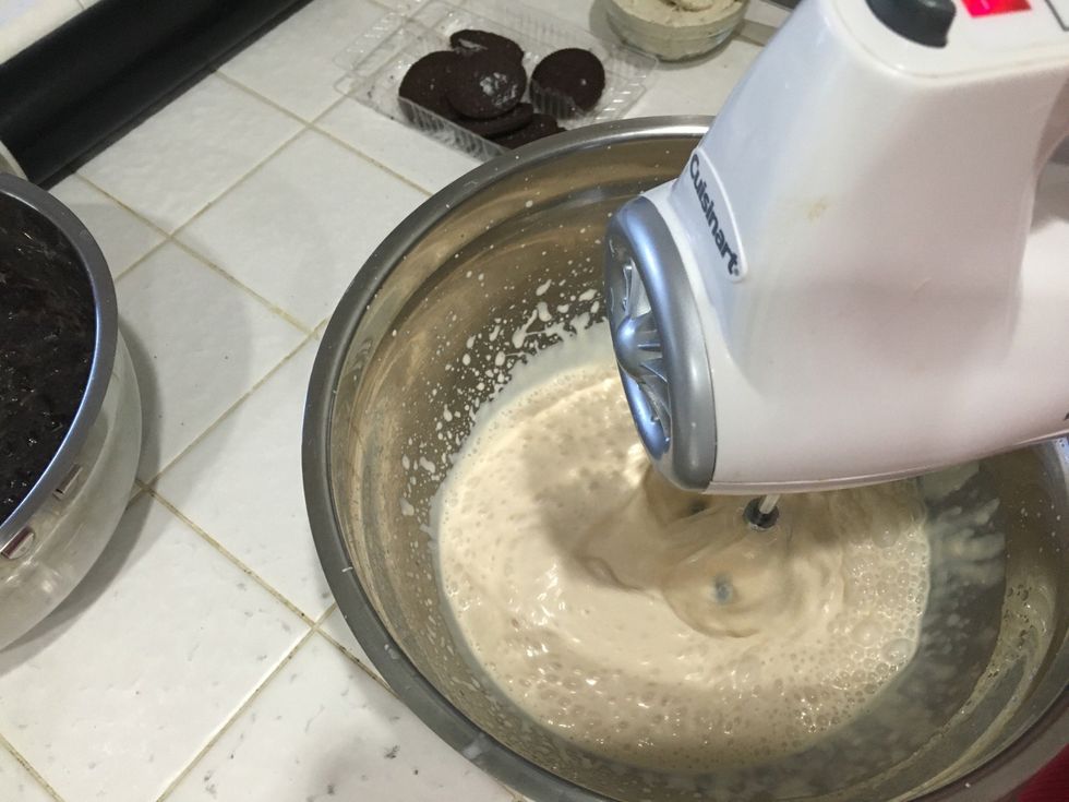 Mix well until fluff