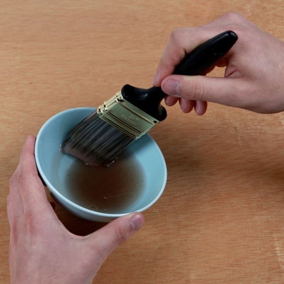 Mix well with a brush.