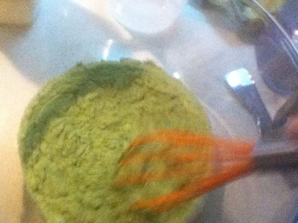 Mix well with the whisk until thickens it should take around 2~3 mins with a batter but with a whisk around 5~6 mins if you have a strong wrist