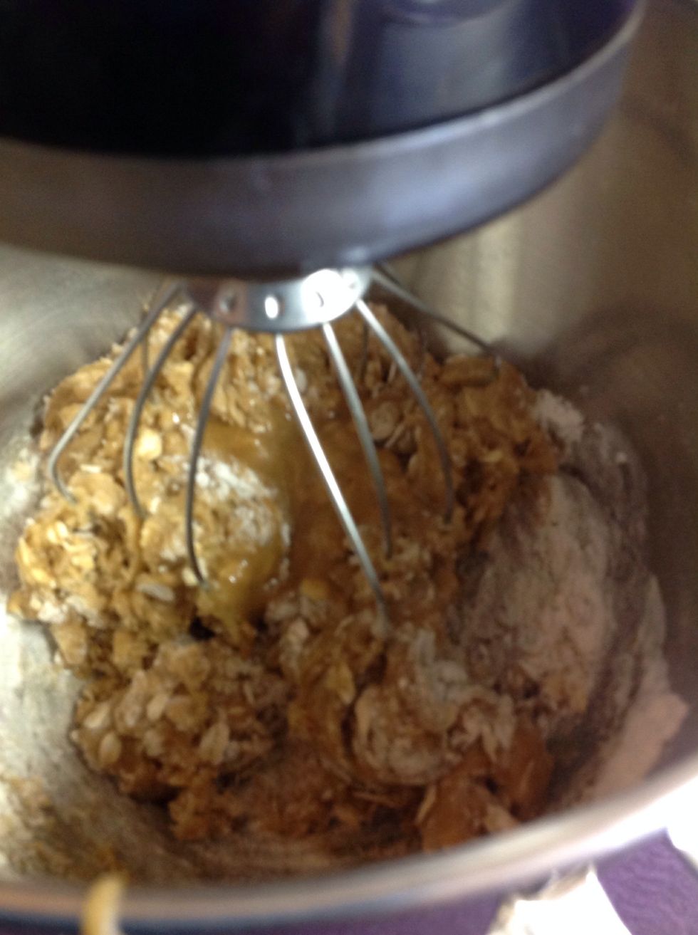 Mix wet and dry together