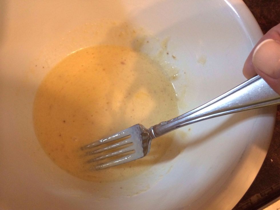 Mix wet ingredients well.