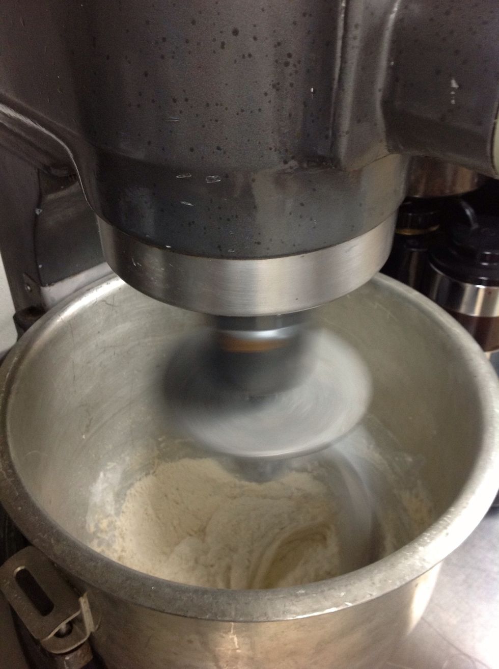 Mix with a dough hook.