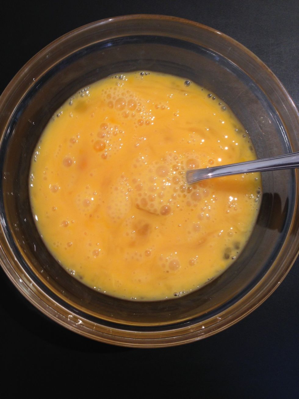 Mix with a fork and add to the meat mixture