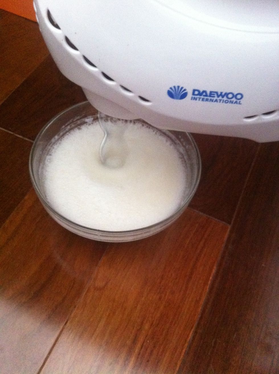 Mix with an electric mixer for a while until the mixture cool down and get to the consistency as you desired.
