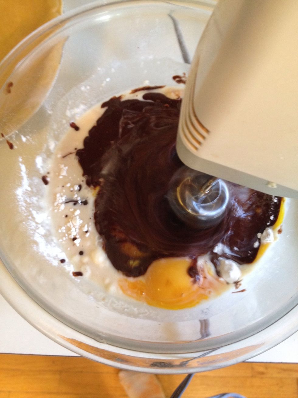 Mix with an electric mixer.