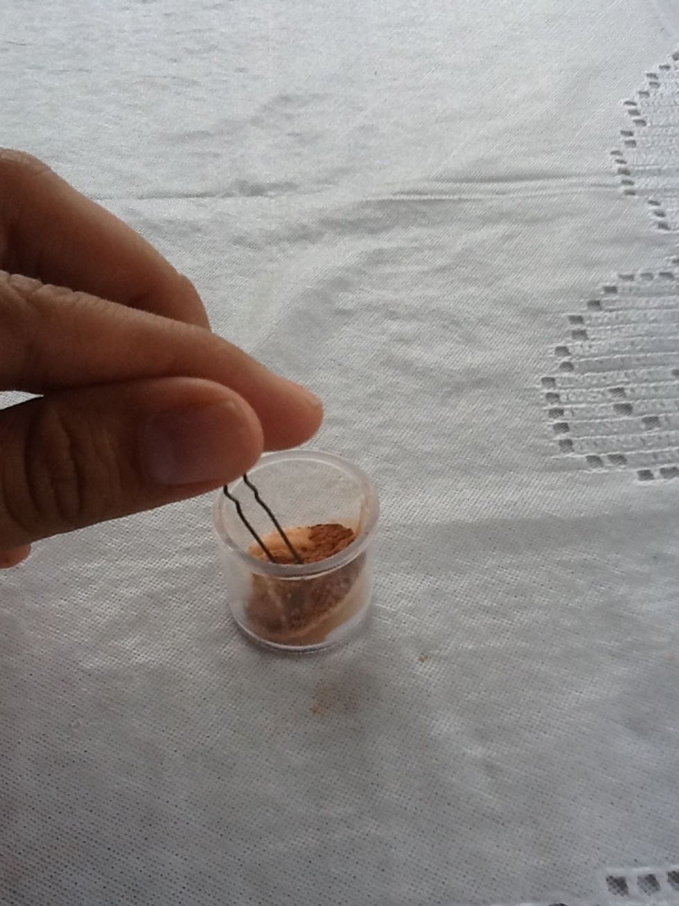 Mix with any mixing tool you might have in hand. I used a bobby pin!