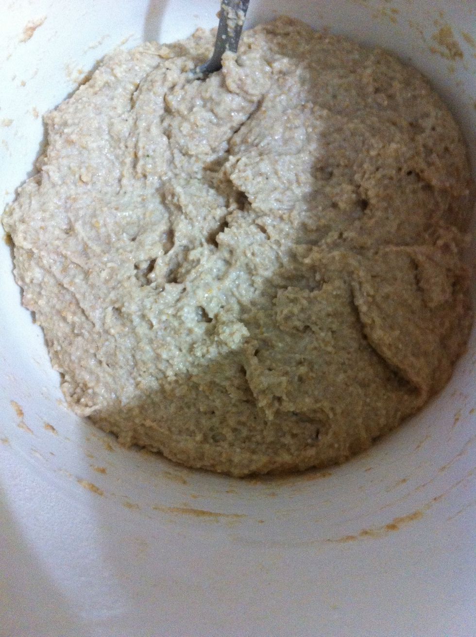 Mix with hand or spoon