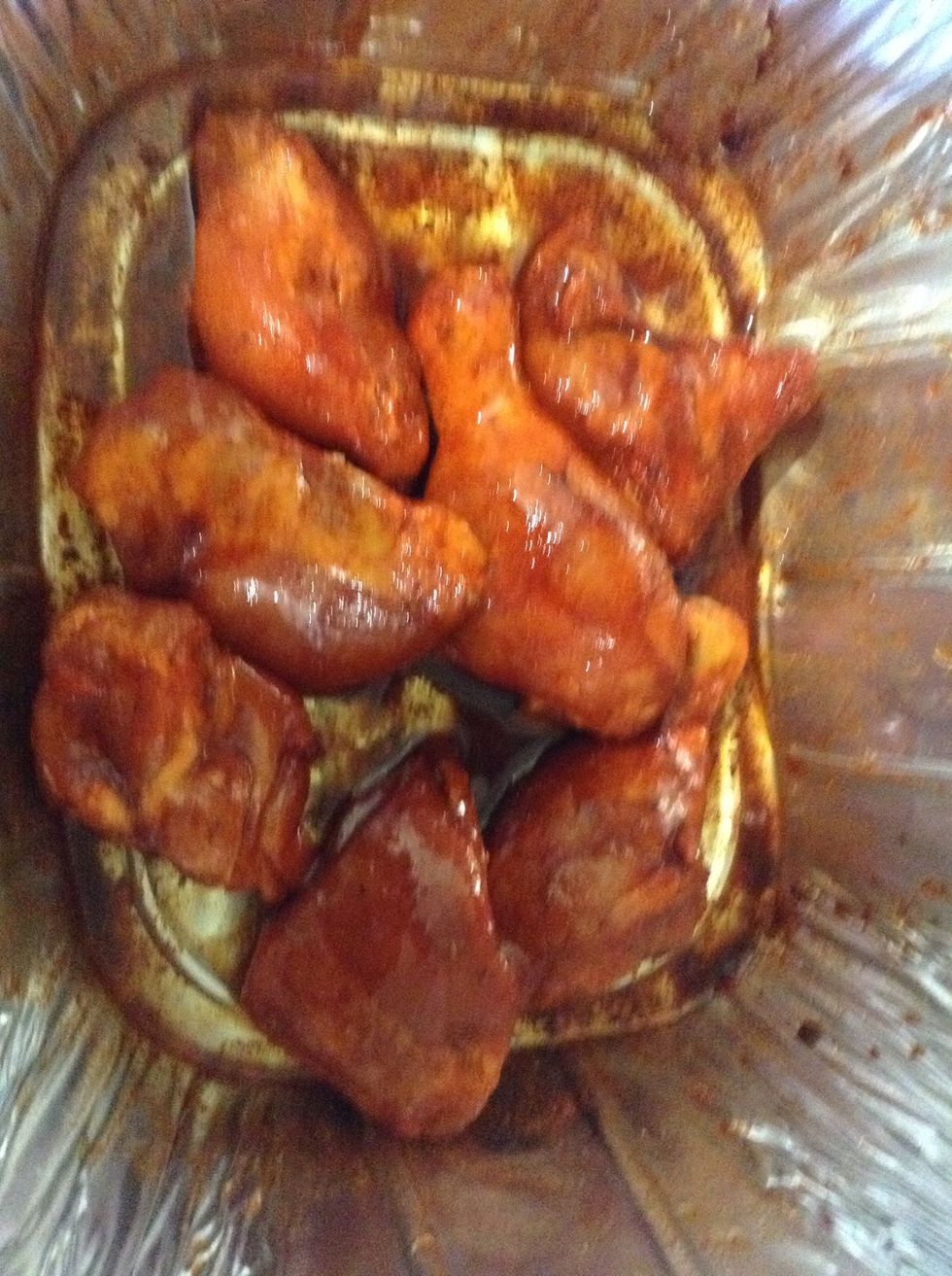 Mix with hands until chicken is coated