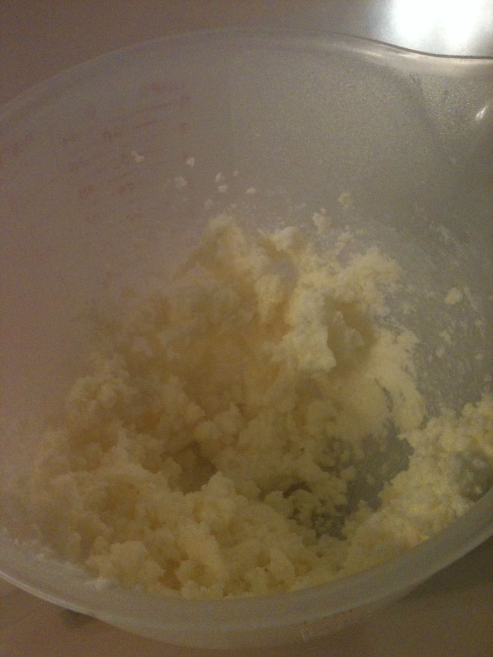 Mix with mixer until fluffy (about 3 min)