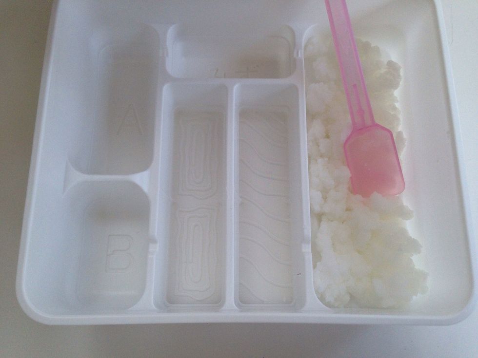 Mix with Spatula until little Rice grains form-THEY ACTUALLY LOOK LIKE RICE!!!