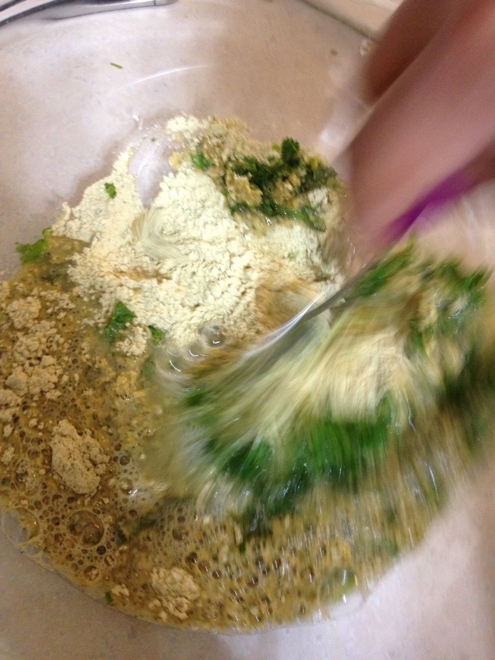 Mix with water. Smells fantastic!