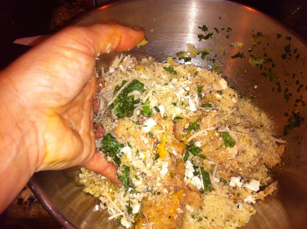Mix with your best mixer...your hands!