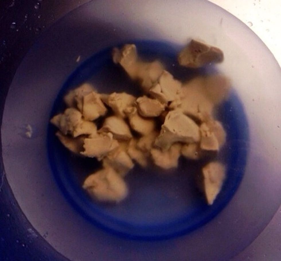 Mix yeast and water
