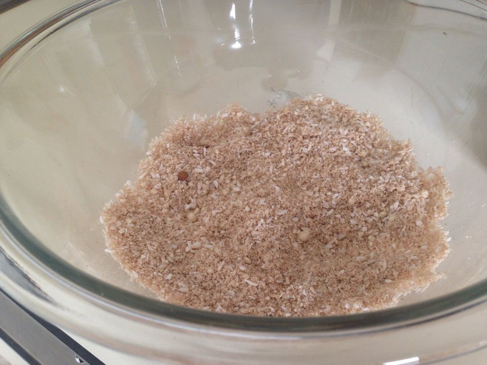 Mix your dry ingredients. My roommate gave me a fancy pumpkin pie spice for Christmas, but any combo of cinnamon, nutmeg, allspice, orange zest, etc will work.