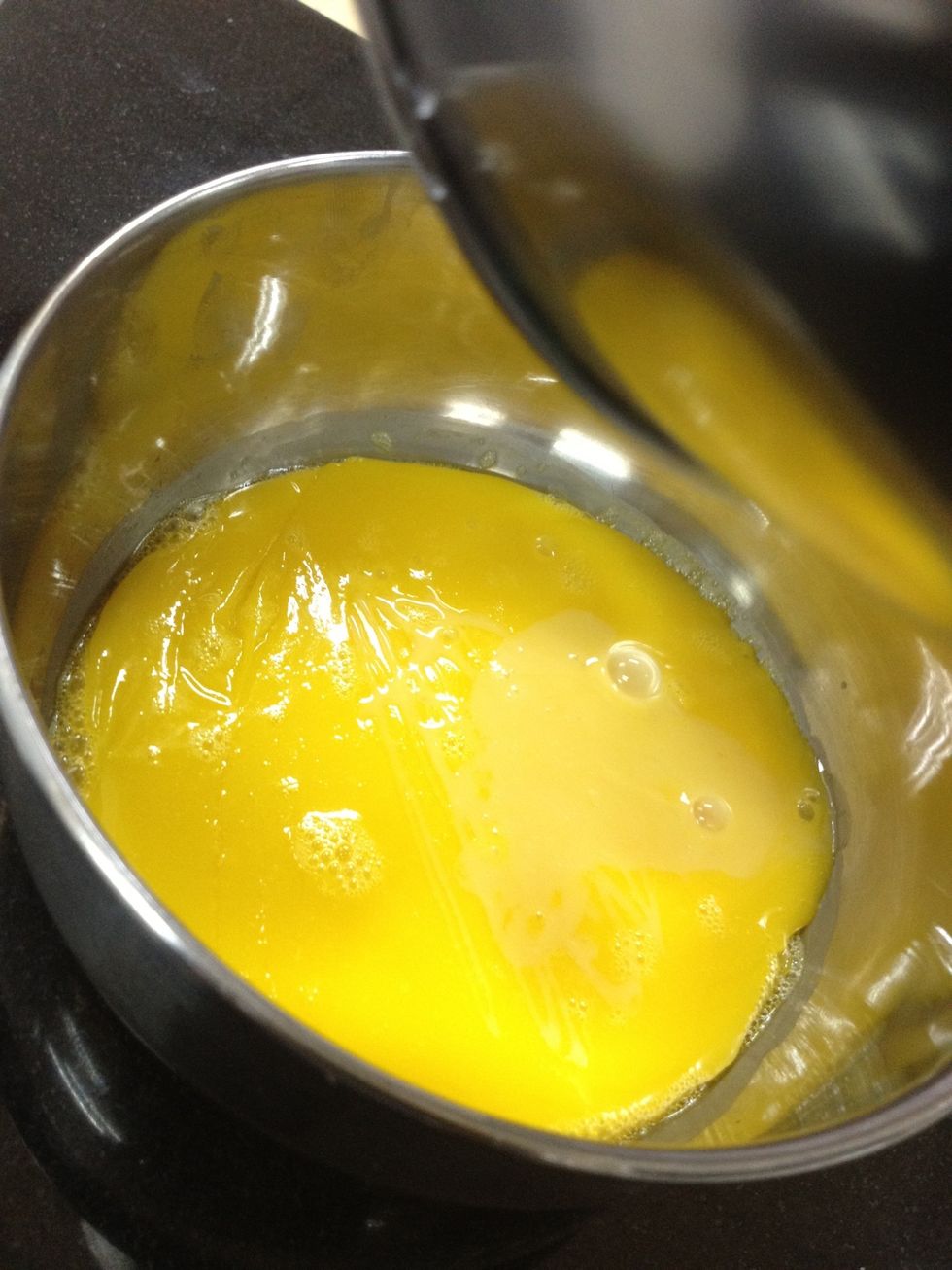 Mix your egg with the yolk.