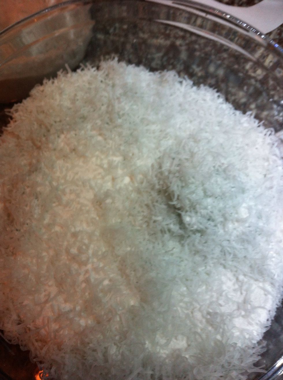 Mix your grated soap in with your borax & washing soda. Make sure this is mixed as well as you can get it.