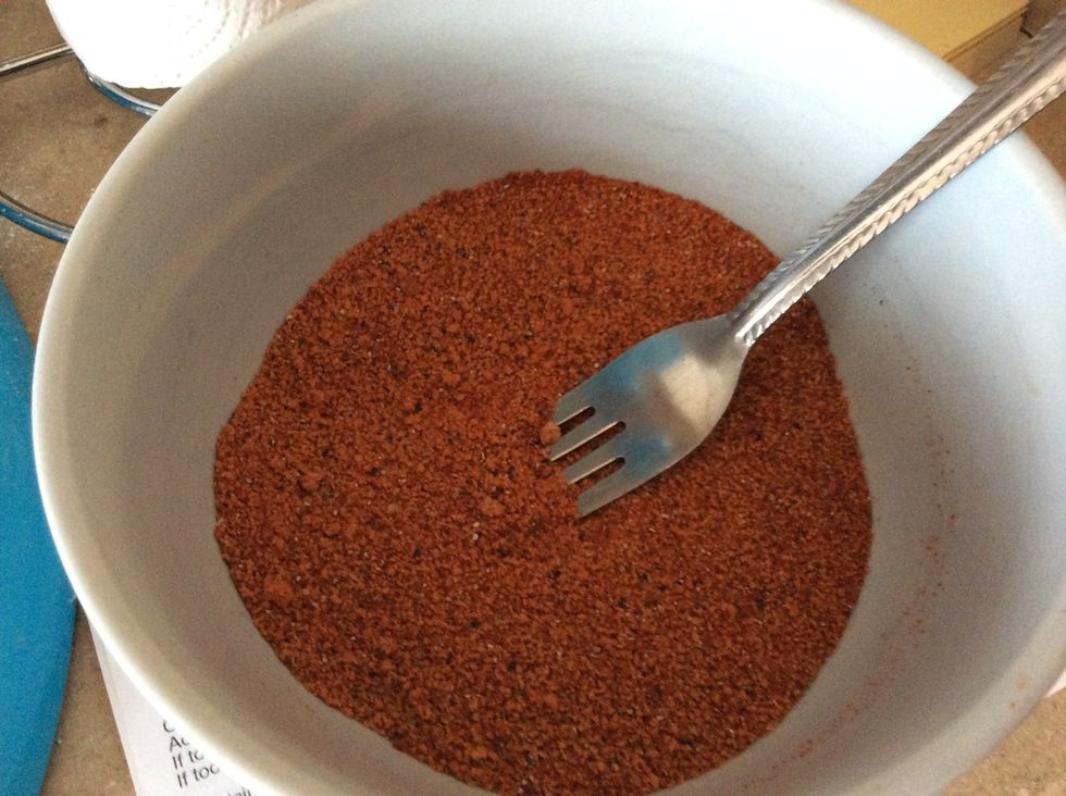 Mix your spices and sugars with a fork