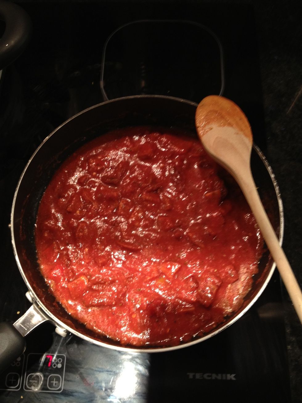 Mixed all the ingredients together and put onto a medium to high heat until it begins to boil, then drop the heat down to a gentle simmer.