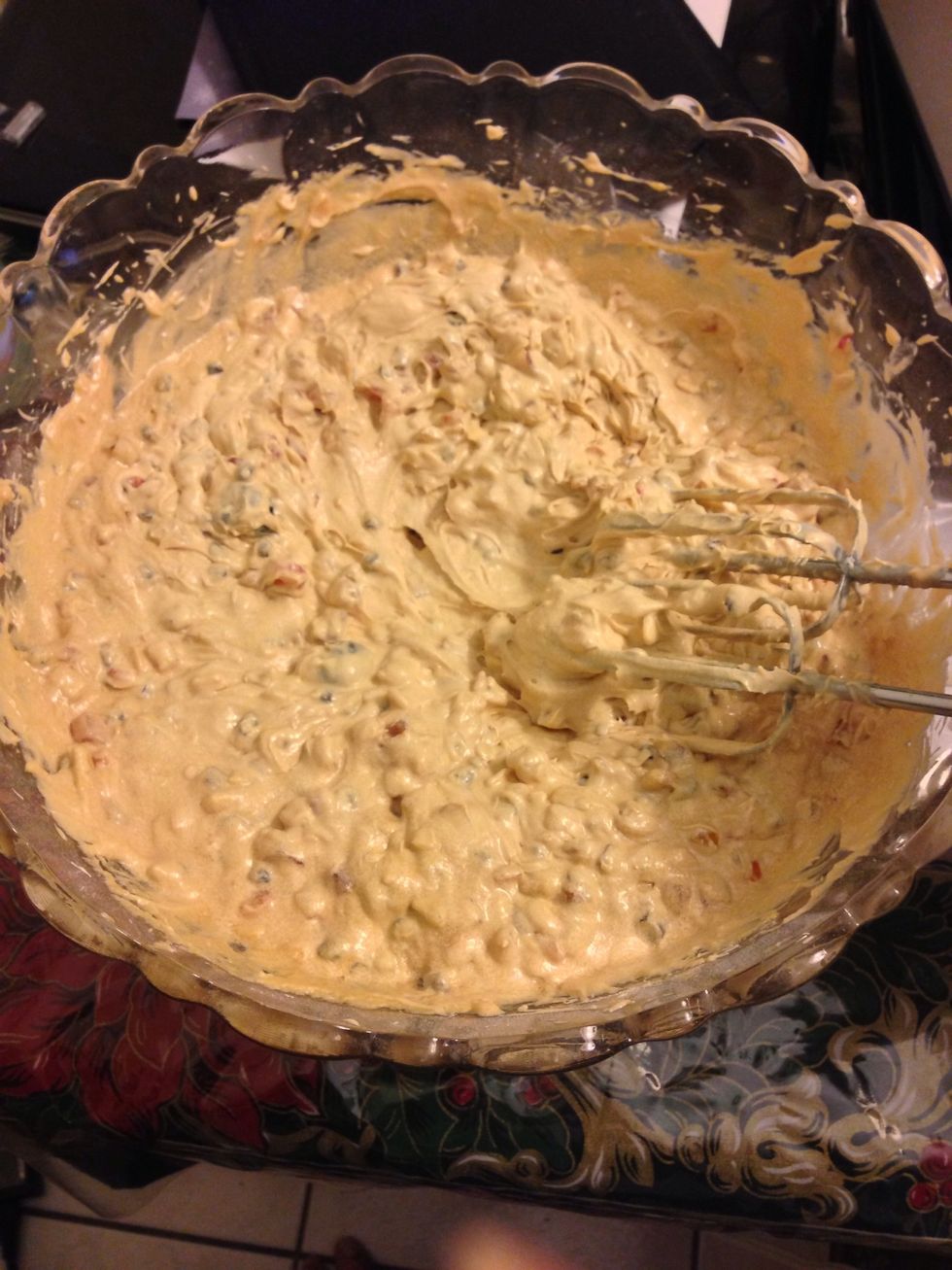 Mixed batter to look like this.