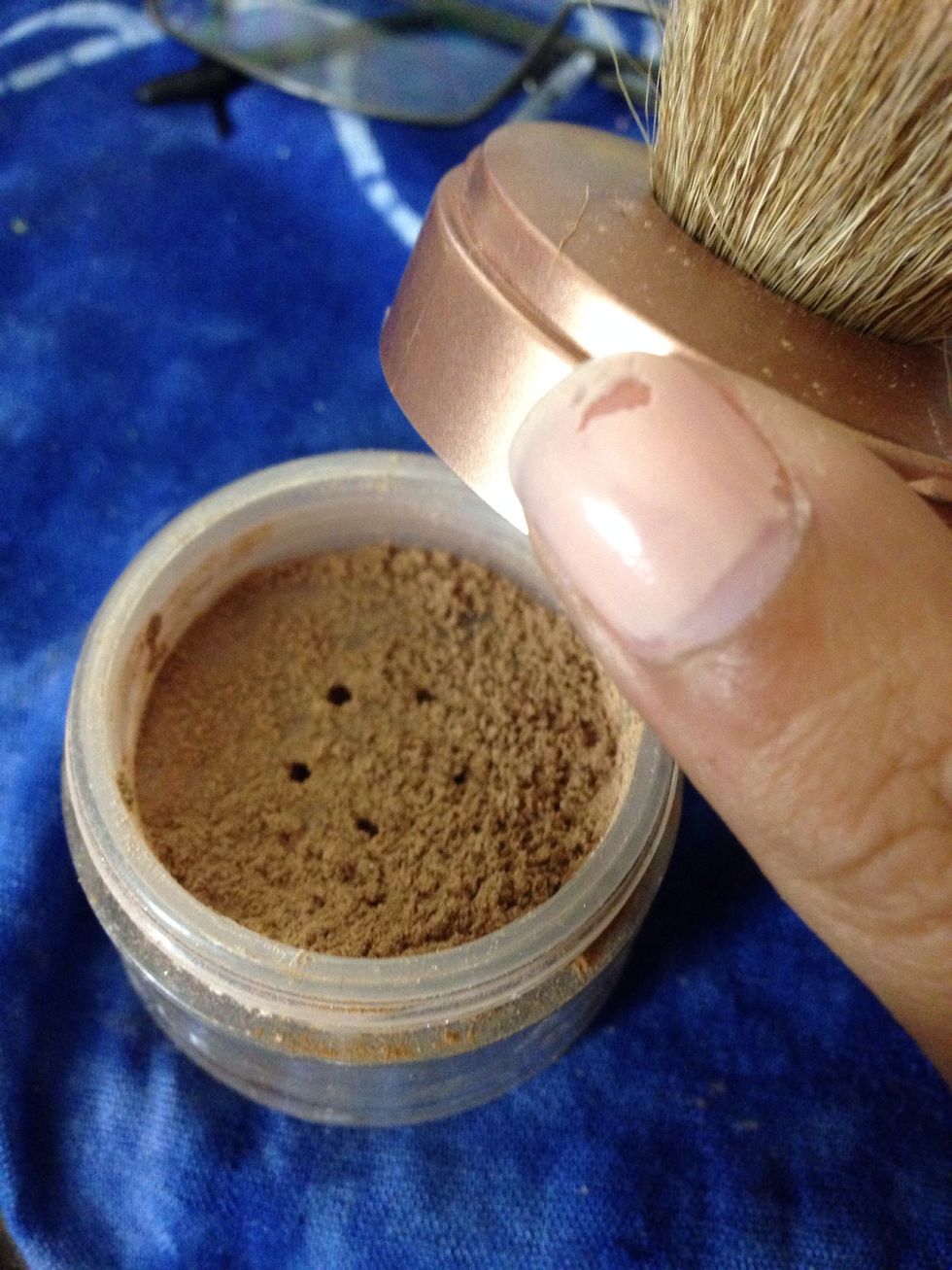 Mixed it and voila! You can dip the brush in and put some on your roots and you're good to go!