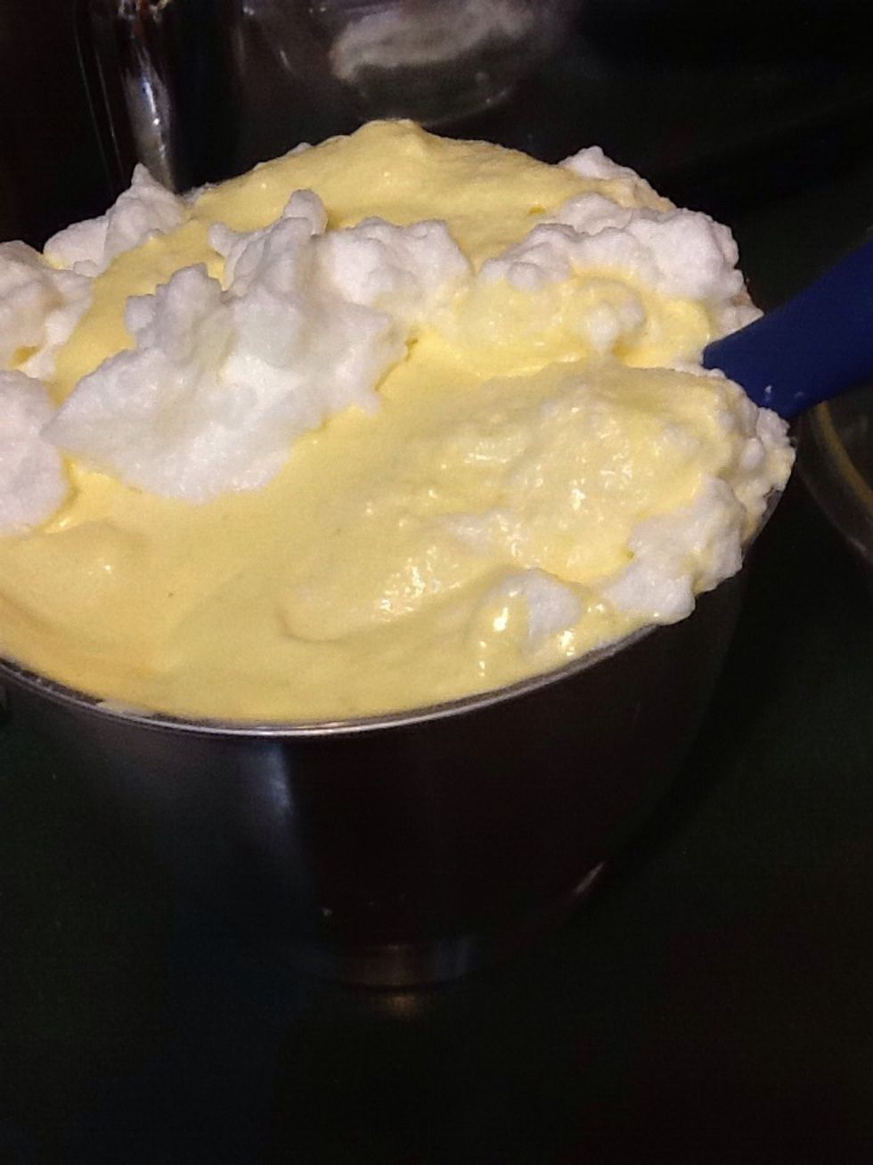 Mixed the 1and. 2batter together do not grease the form