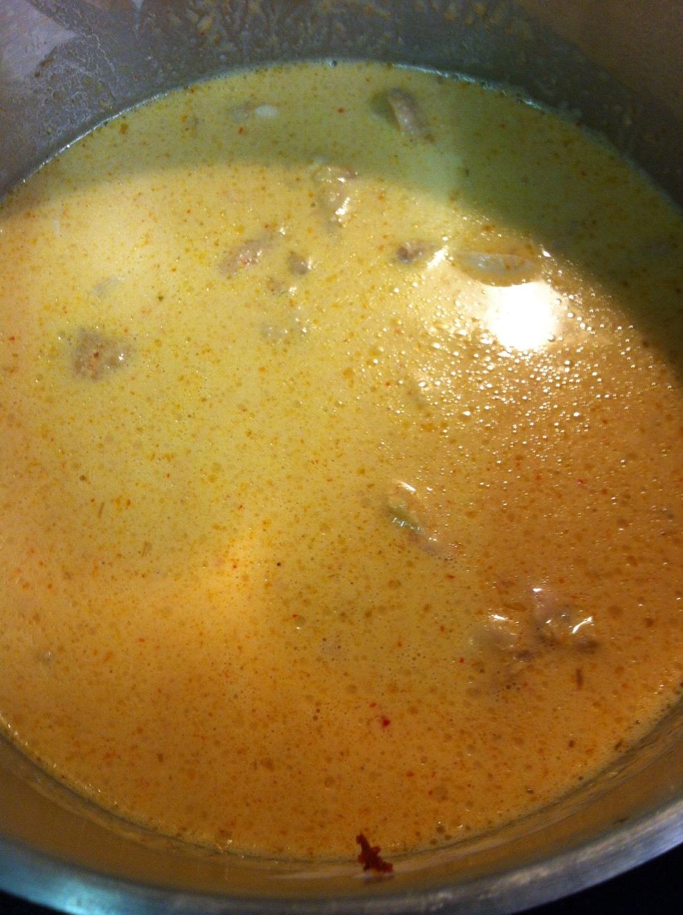 Mixed them wait Til cooked then add water