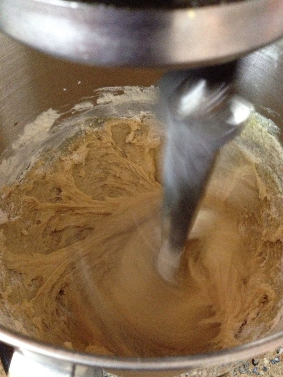Mixer mixing....
