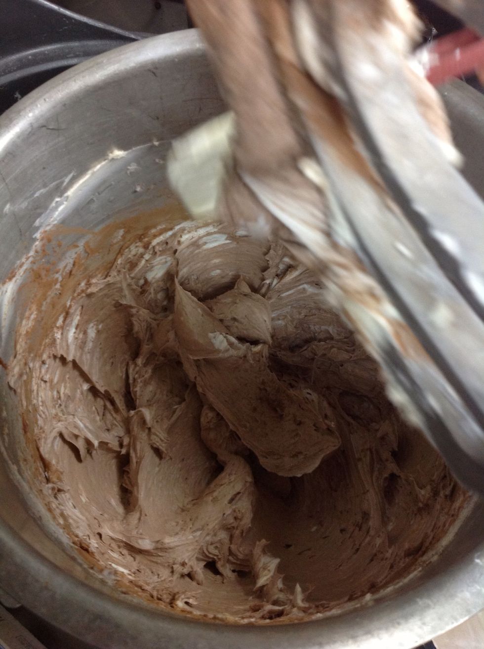 Mixture should resemble light and soft peaks.