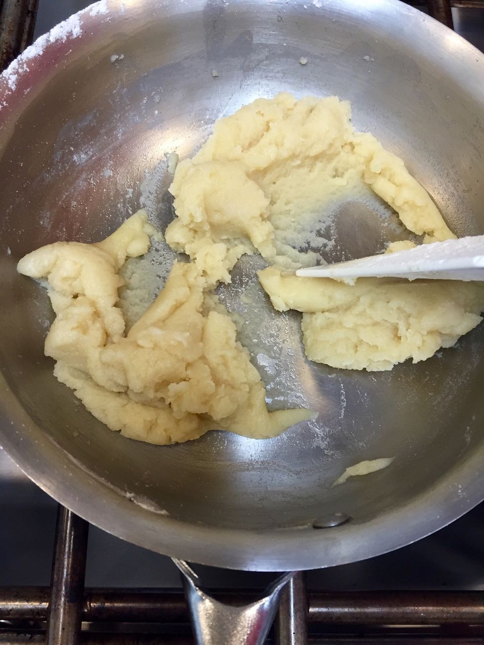 Mixture will resemble a soft dough.