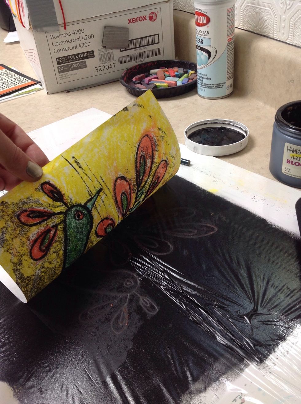 Moment of truth! Gently lift the picture.