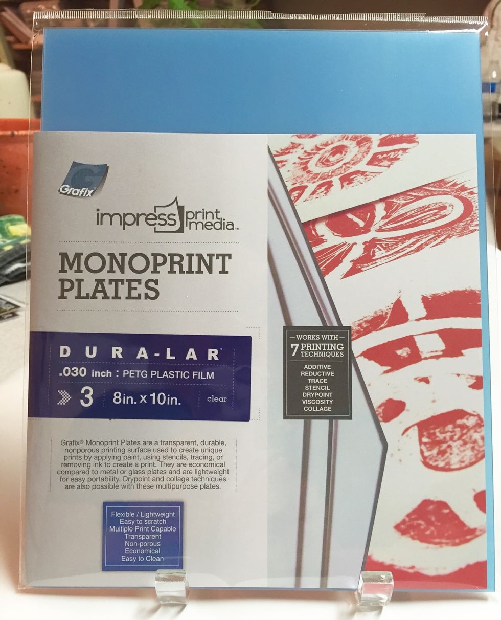 Monoprint Plates from Grafix are an inexpensive and reusable alternative to gelli print plates. durable plastic plates can be used with several printing techniques.