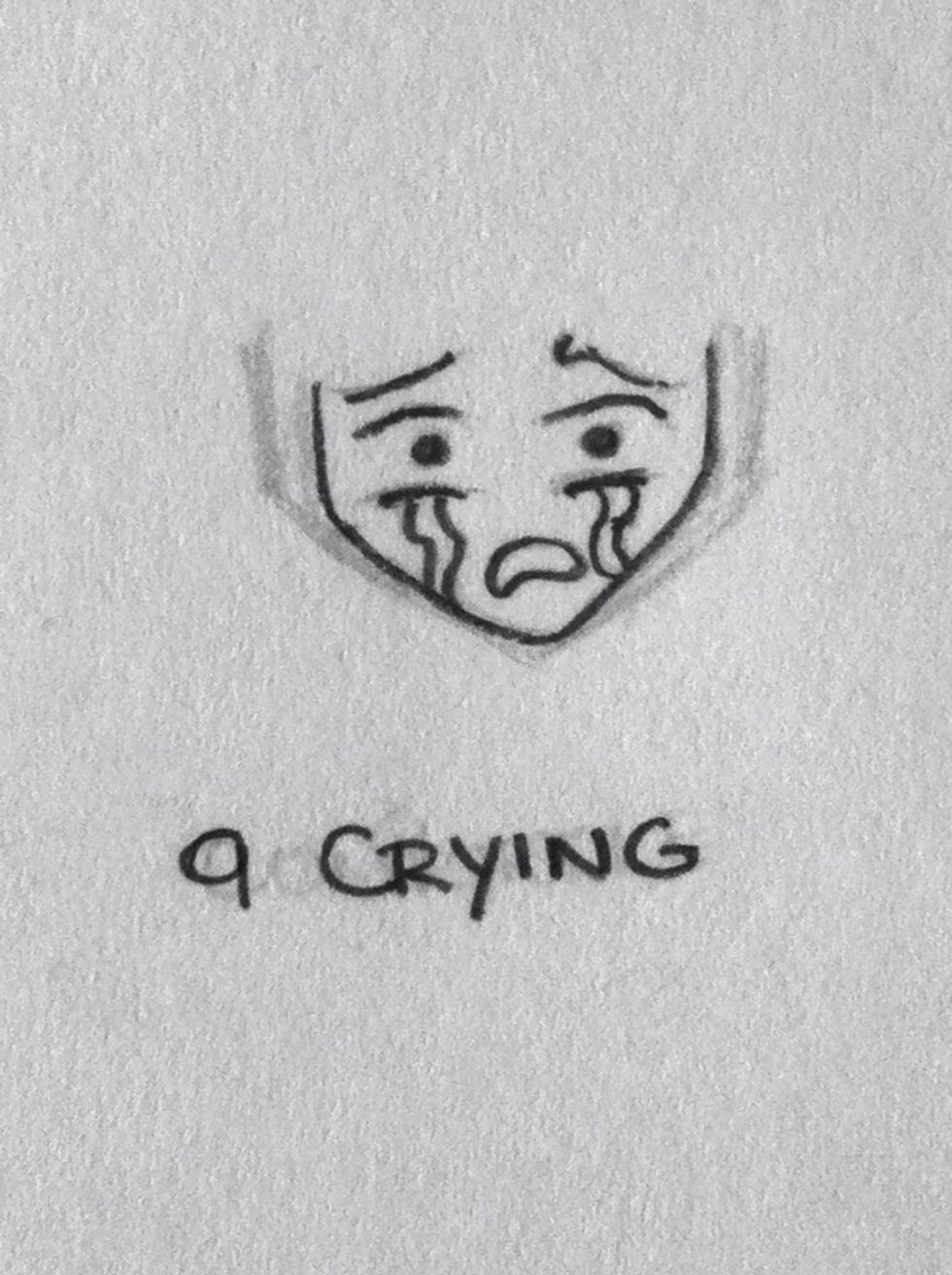 More intensity as the sad face..