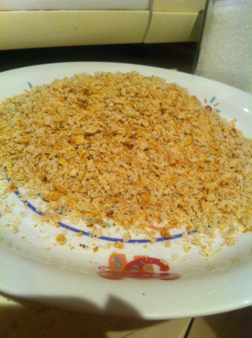 More slices of bread = more breadcrumbs, this came from 3 slices