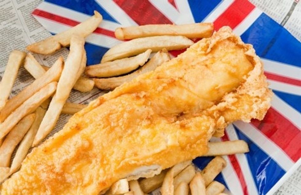 Most British people tend to have a small breakfast, a middle sized lunch and a larger evening meal. It's tradition to eat Fish & Chips on a Friday.