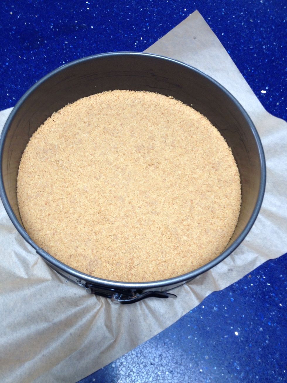 Most likely you will not notice any color difference (it's already golden brown, y'all) when you pull the crust out after eight minutes\u2026 that's okay, it's baked. Allow the crust to cool thoroughly.