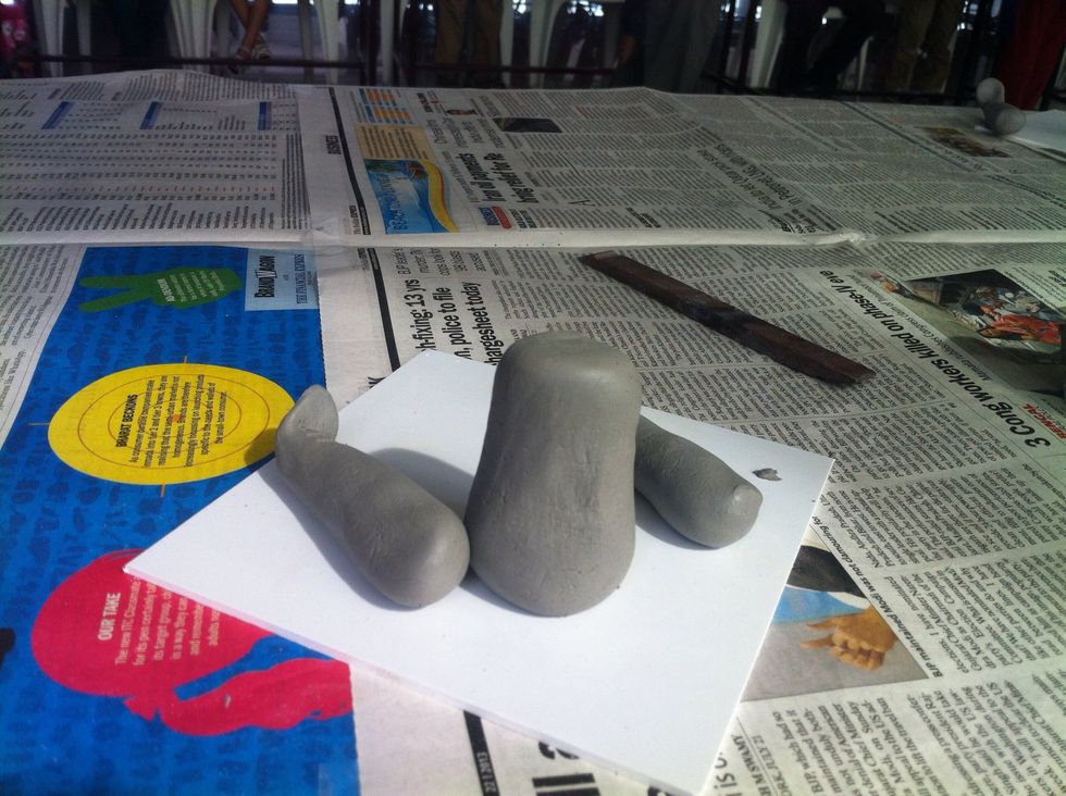 Mould clay into these shapes with your hand