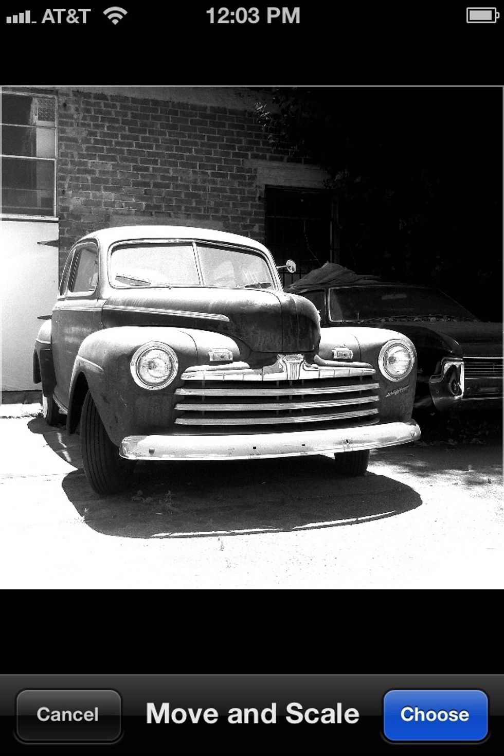 Move and scale your photo within the square frame to your liking.